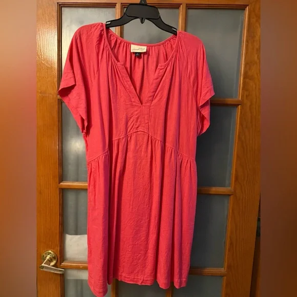 Pink linen sun dress - Picture 2 of 2
